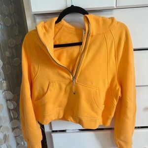 Orange Lulu lemon Scuba half zip